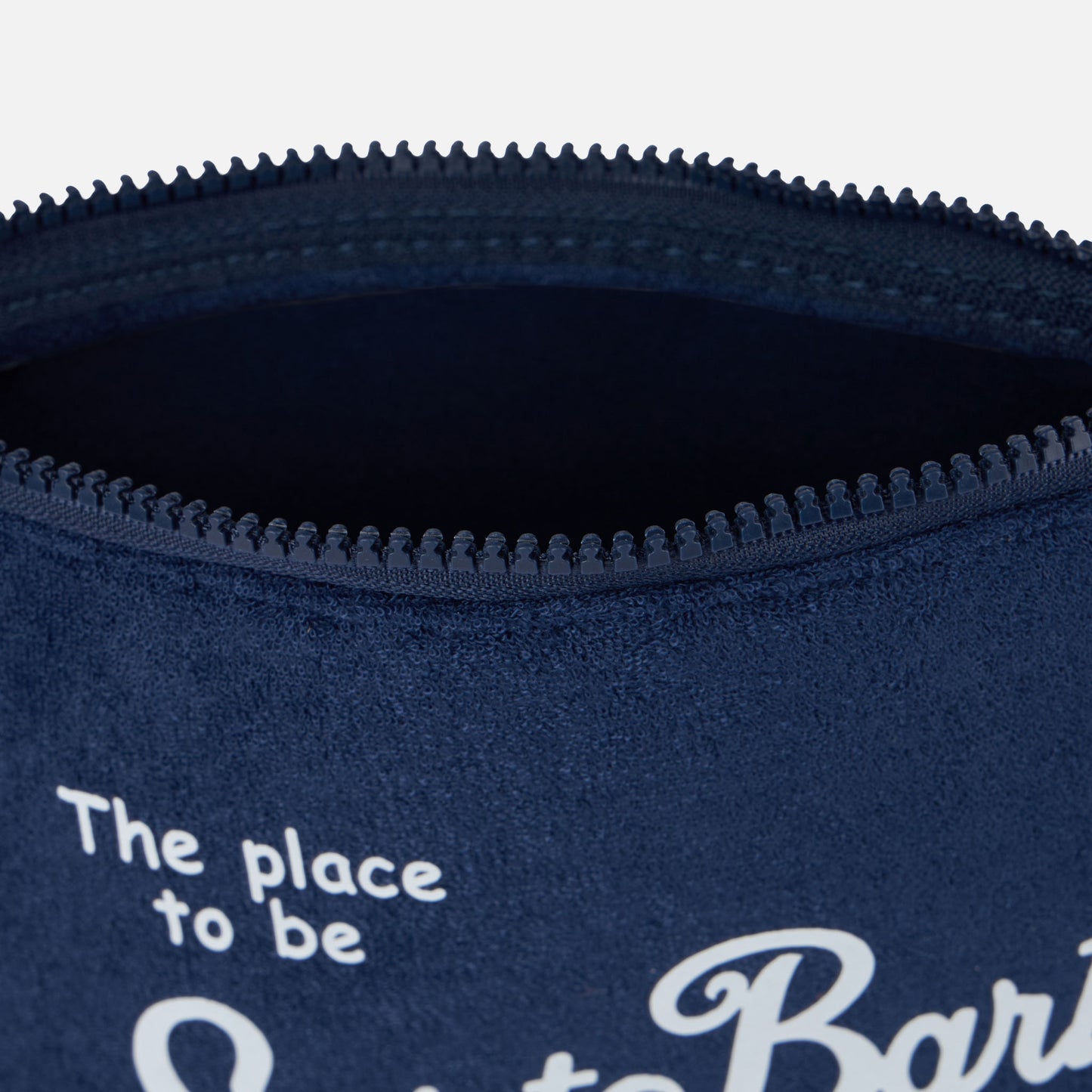 Aline navy blue terry pochette