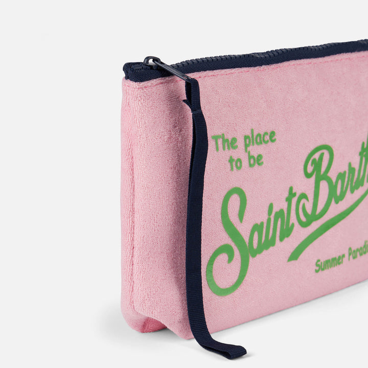 Aline pink terry pochette