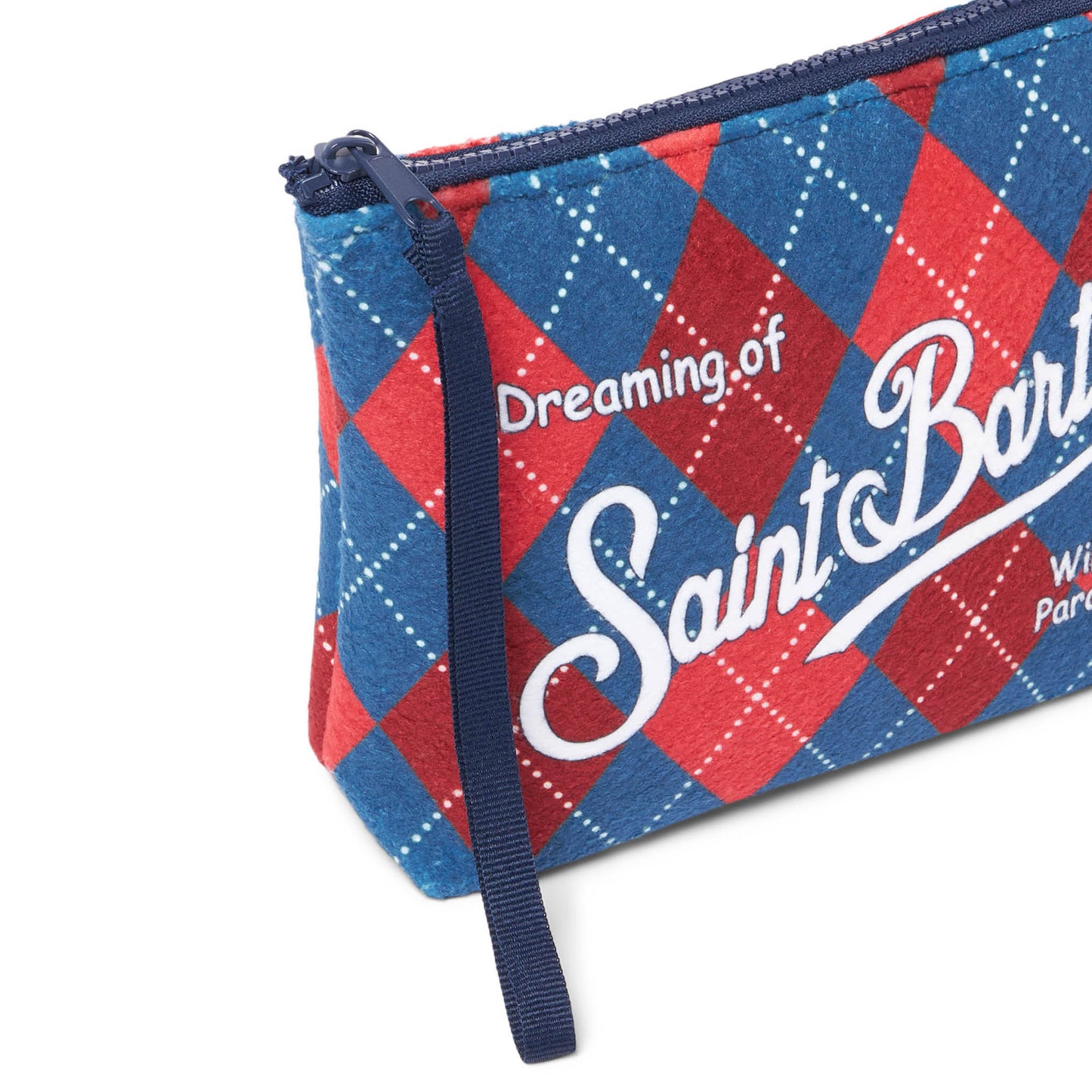 Aline wooly pochette with argyle print