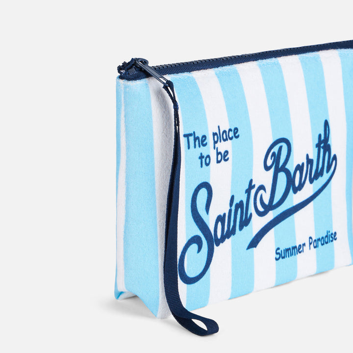 Aline terry pochette with Saint Barth print