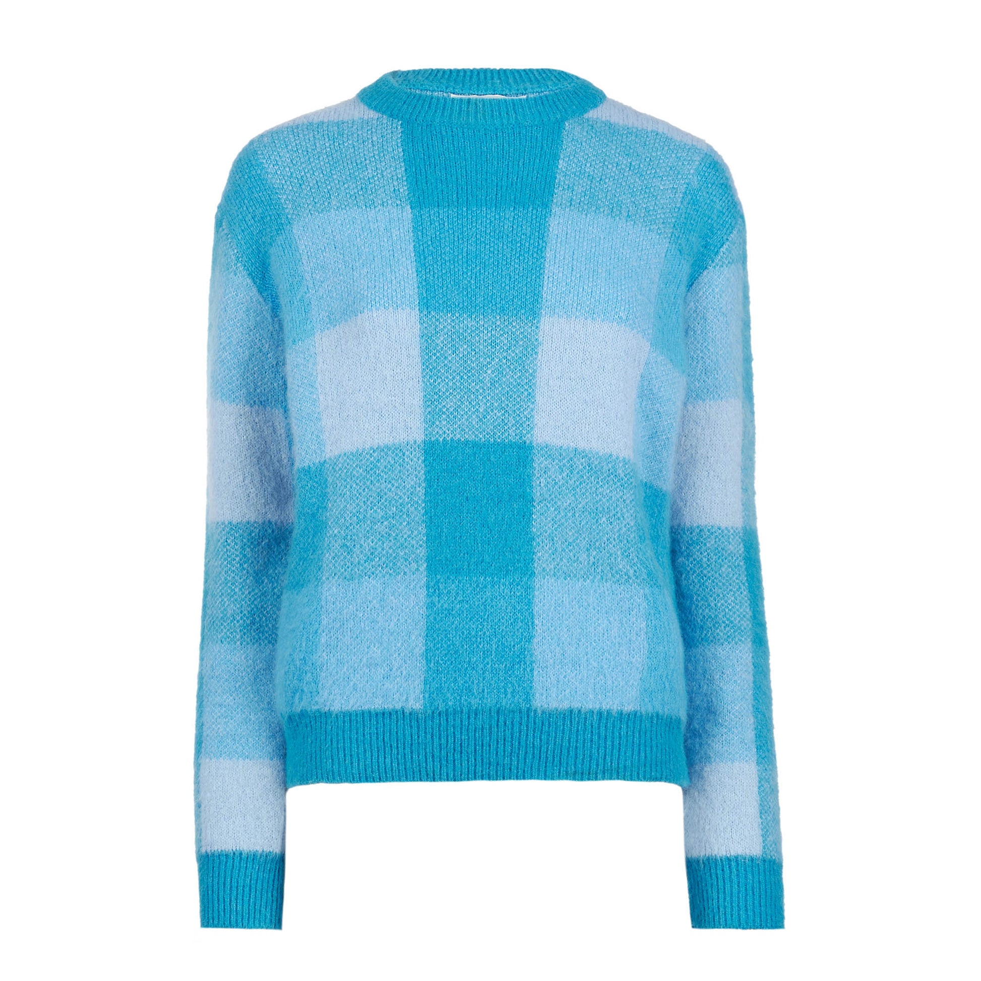 Woman brushed sweater with check pattern - MC2 Saint Barth