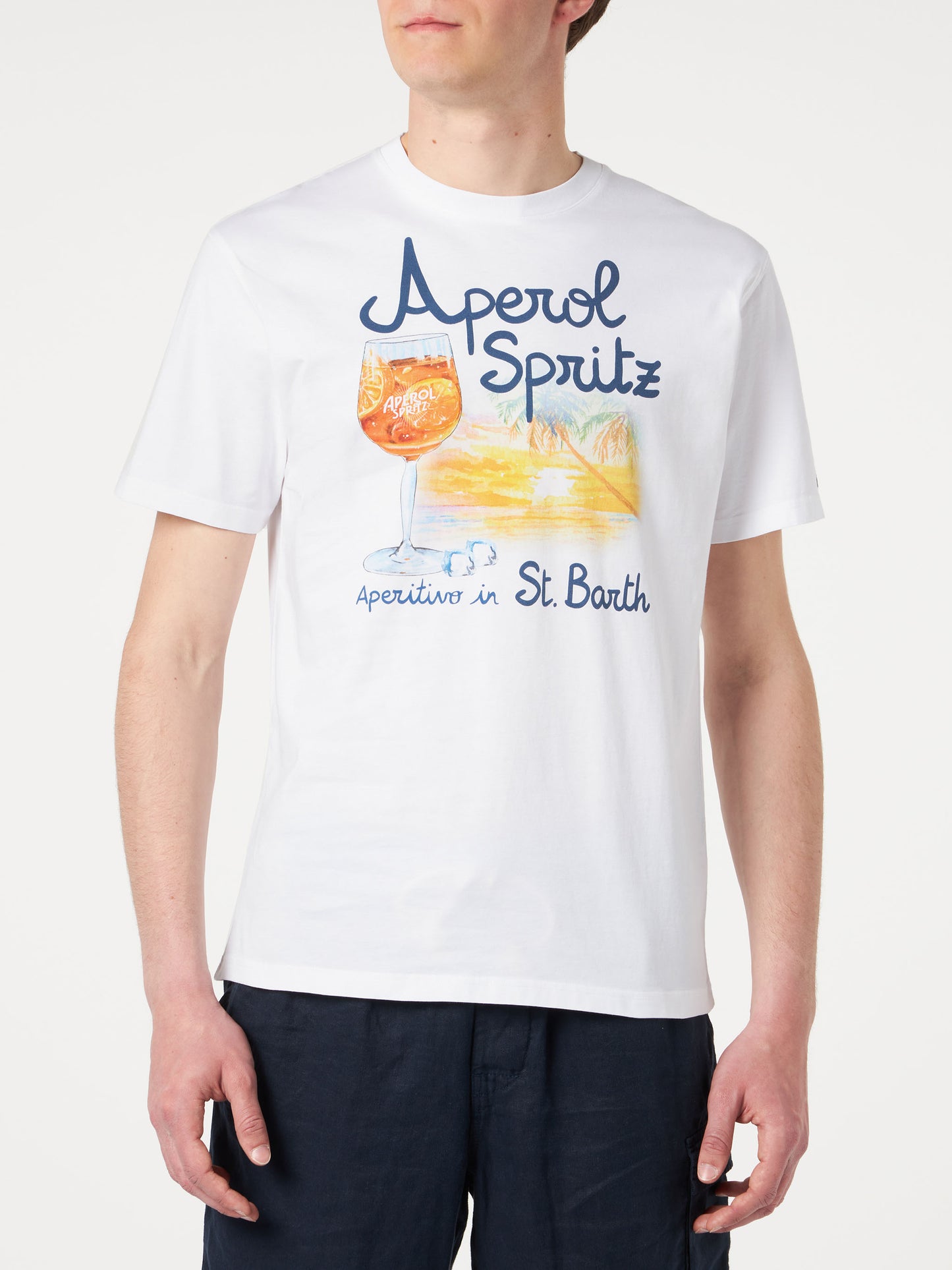 Man cotton t-shirt with Aperol Spritz Venice print |  APEROL SPECIAL EDITION