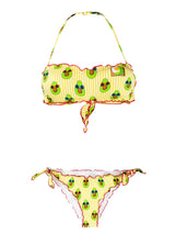 Bandeau-Bikini für Damen mit Avocado-Print