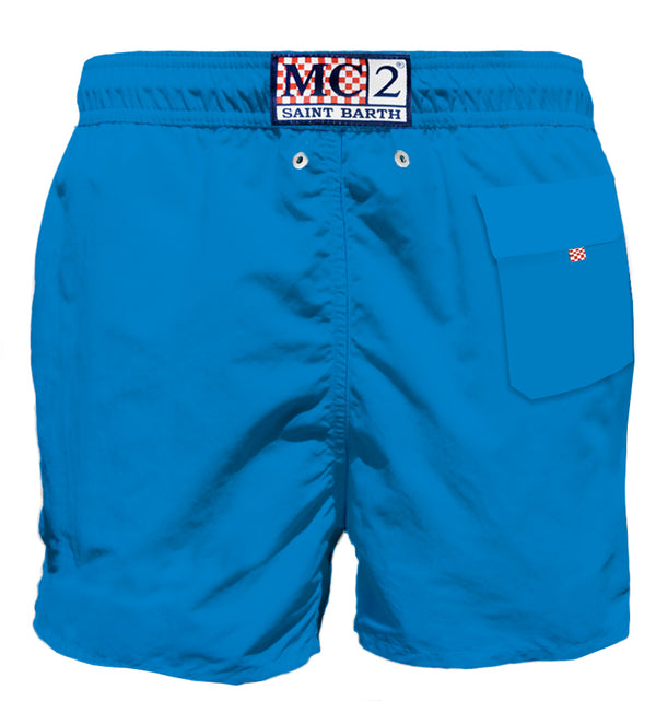 Bluette man swim shorts with pocket