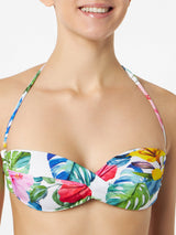 Tropical print bandeau top