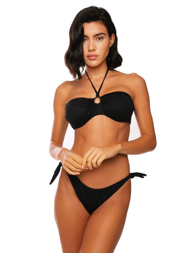 Bikini nero a fascia