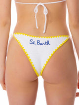 Woman crochet swim briefs