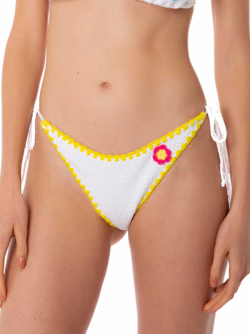 Woman crochet swim briefs