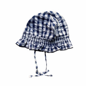 Enfant Bonnet blue vichy print