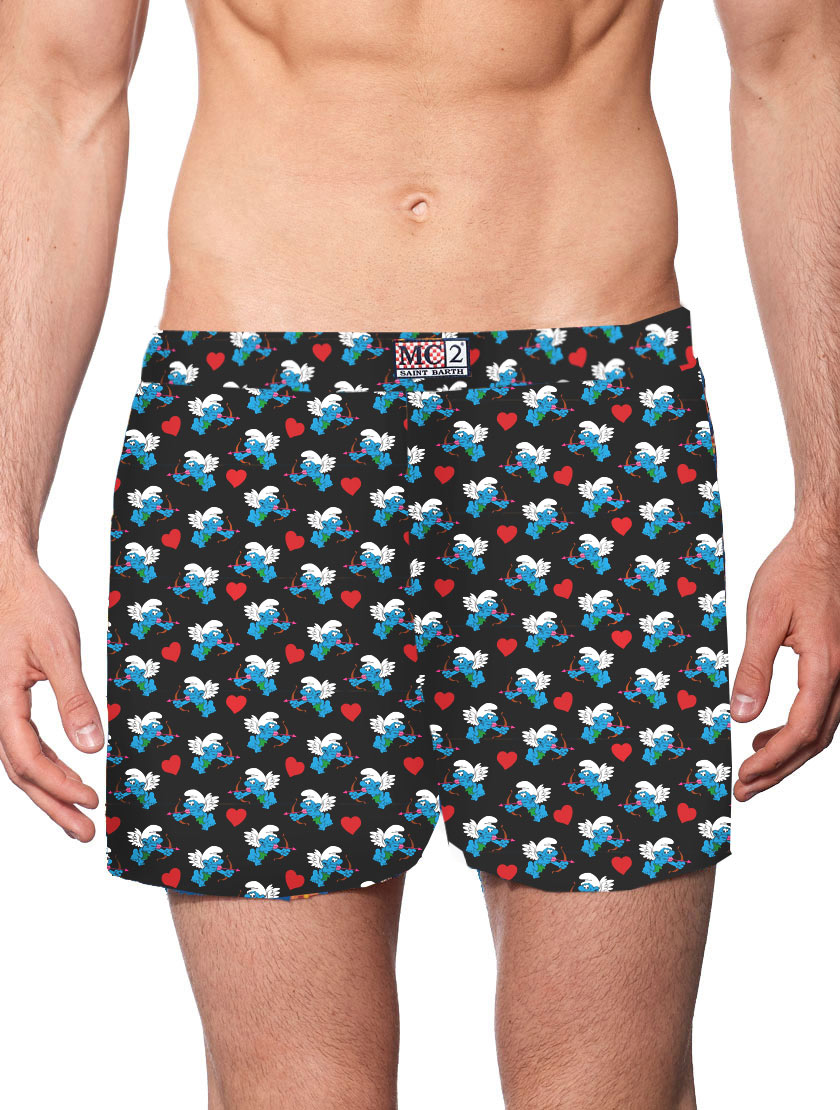 Man underwear boxer Smurfs print - ©Peyo Speciale Edition - MC2 Saint Barth
