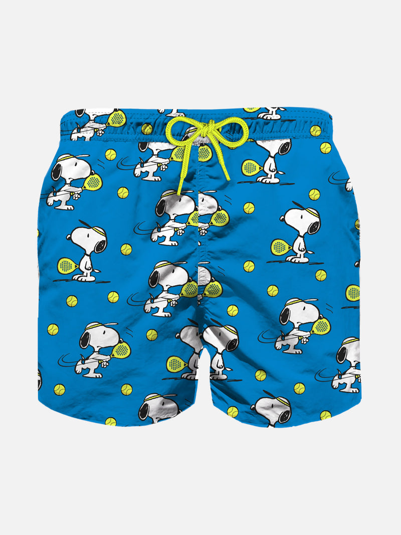 Badeshorts für Jungen aus leichtem Stoff mit Snoopy Padel-Aufdruck | SNOOPY – PEANUTS™ SONDEREDITION