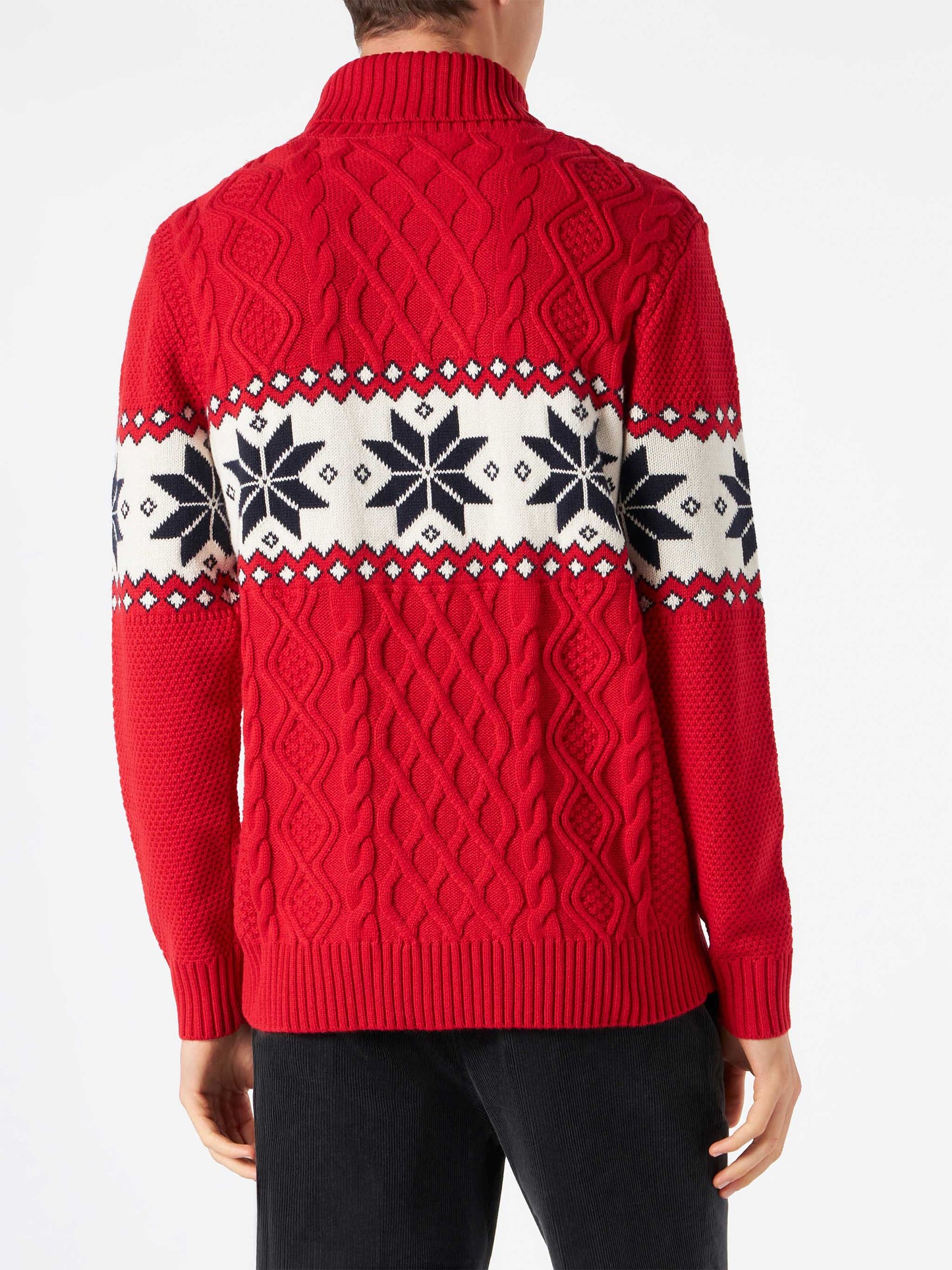 Maglione mezzo collo alto con scritta Cortina