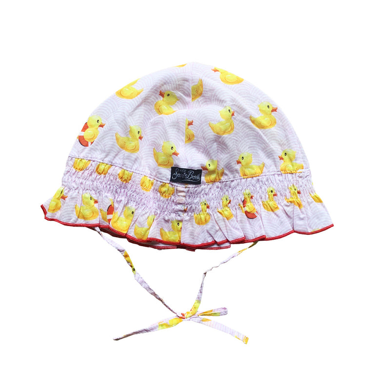 Girls Enfant Bonnet pink ducky print