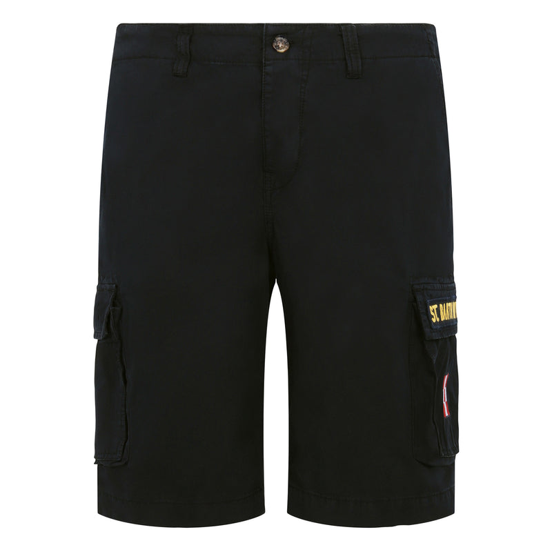 Blaue Cargo-Shorts aus Baumwolle