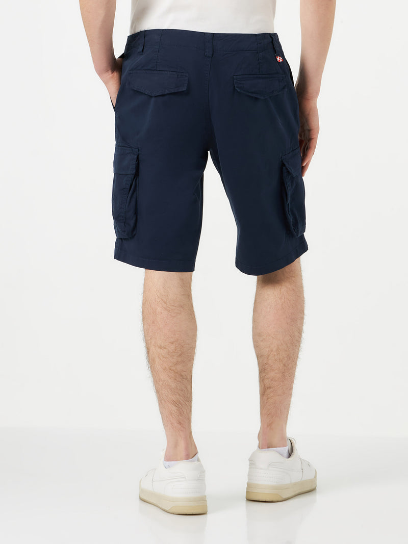 Herren-Cargoshorts aus blauer Baumwolle