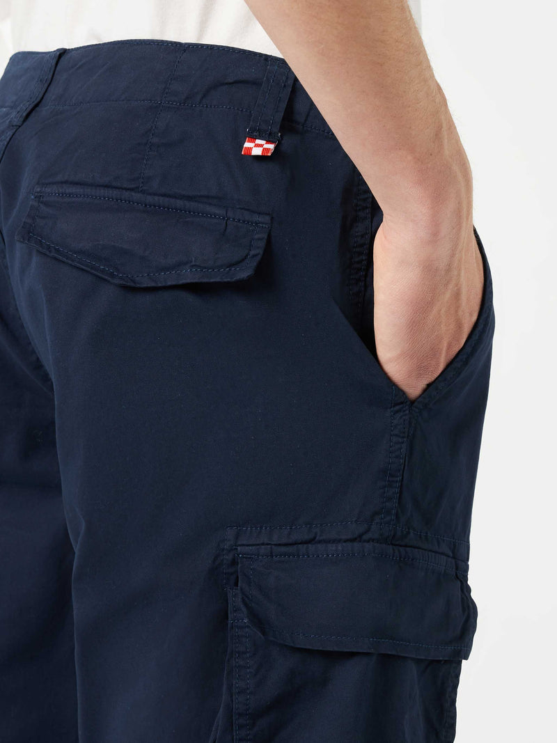 Herren-Cargoshorts aus blauer Baumwolle