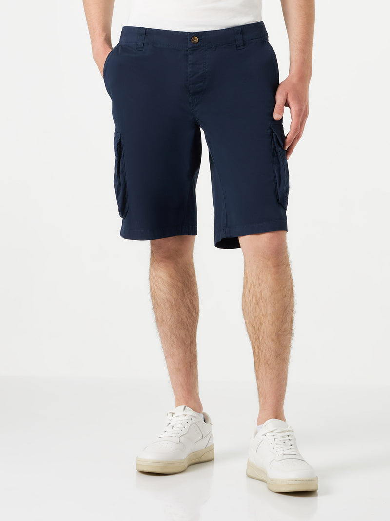 Herren-Cargoshorts aus blauer Baumwolle