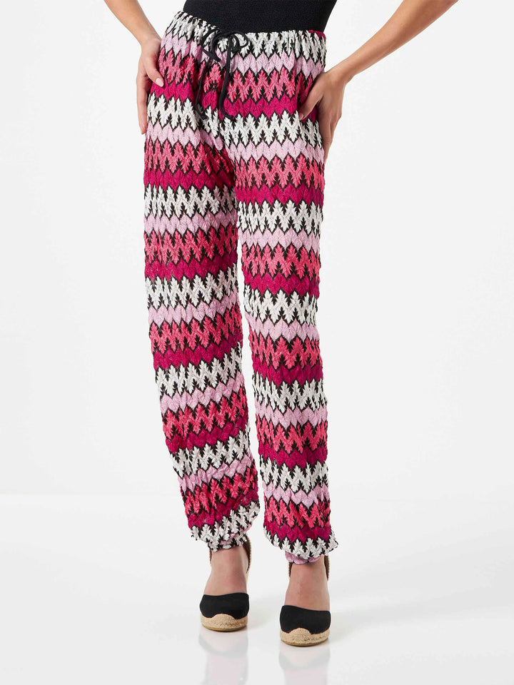 Chevron knitted jogger pants - MC2 Saint Barth