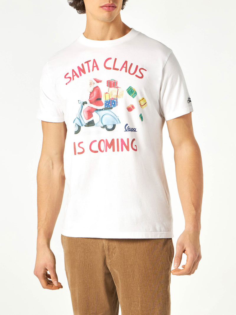 T-shirt da uomo stampa Santa Claus is coming - Vespa Special Edition®