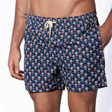 Herren-Badeshorts aus leichtem Stoff mit Popcorn-Aufdruck