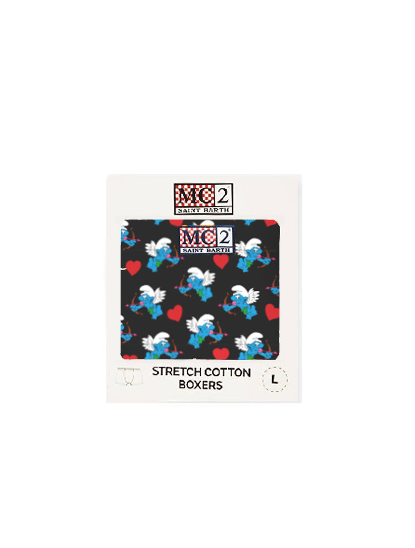 Man underwear boxer Smurfs print - ©Peyo Speciale Edition - MC2 Saint Barth