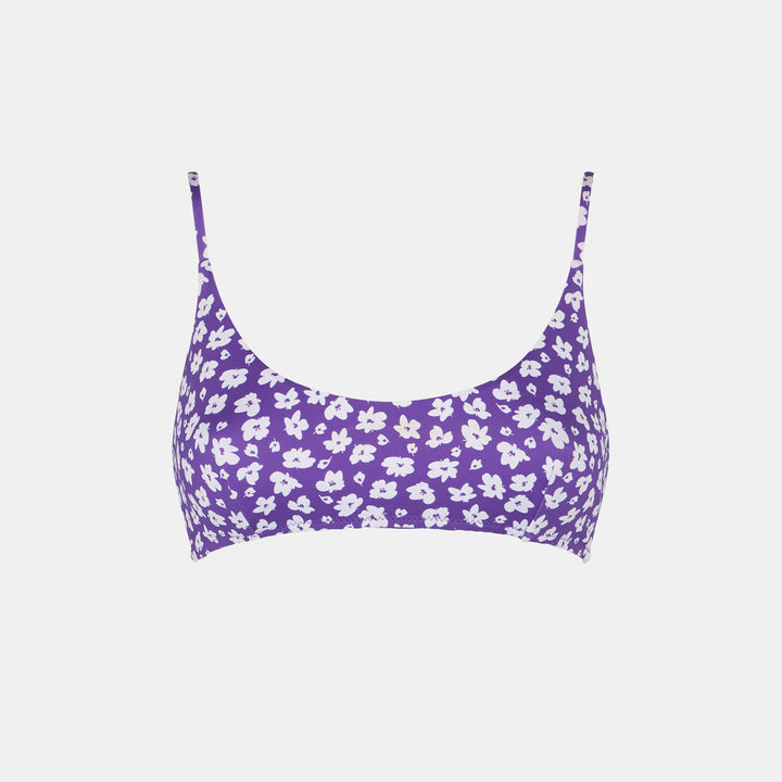 Costume da bagno donna bralette con stampa margherite