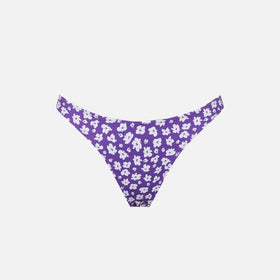 Woman cheeky swim briefs with daisy print
