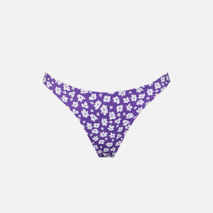 Woman cheeky swim briefs with daisy print