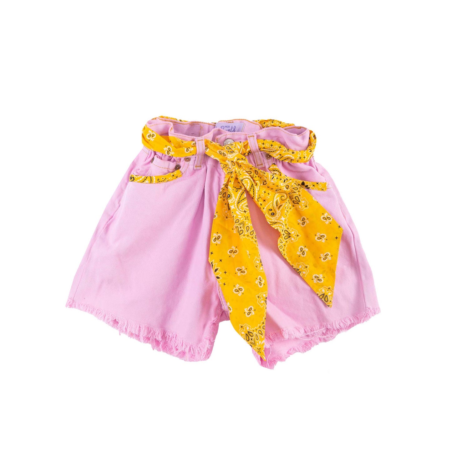 Upcycling-Jeansshorts für Mädchen mit Stickerei