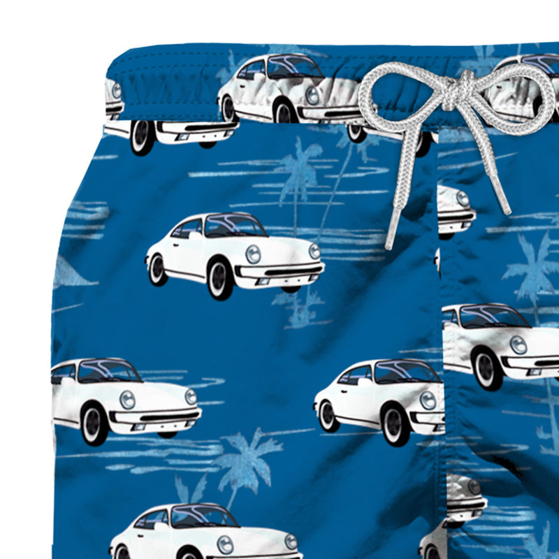 Klassische Badeshorts für Jungen mit Autos-Aufdruck