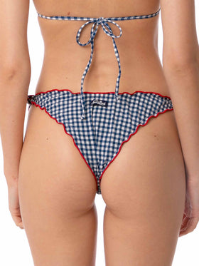 Braguita de baño cheeky con volantes para mujer con estampado de cuadros vichy 