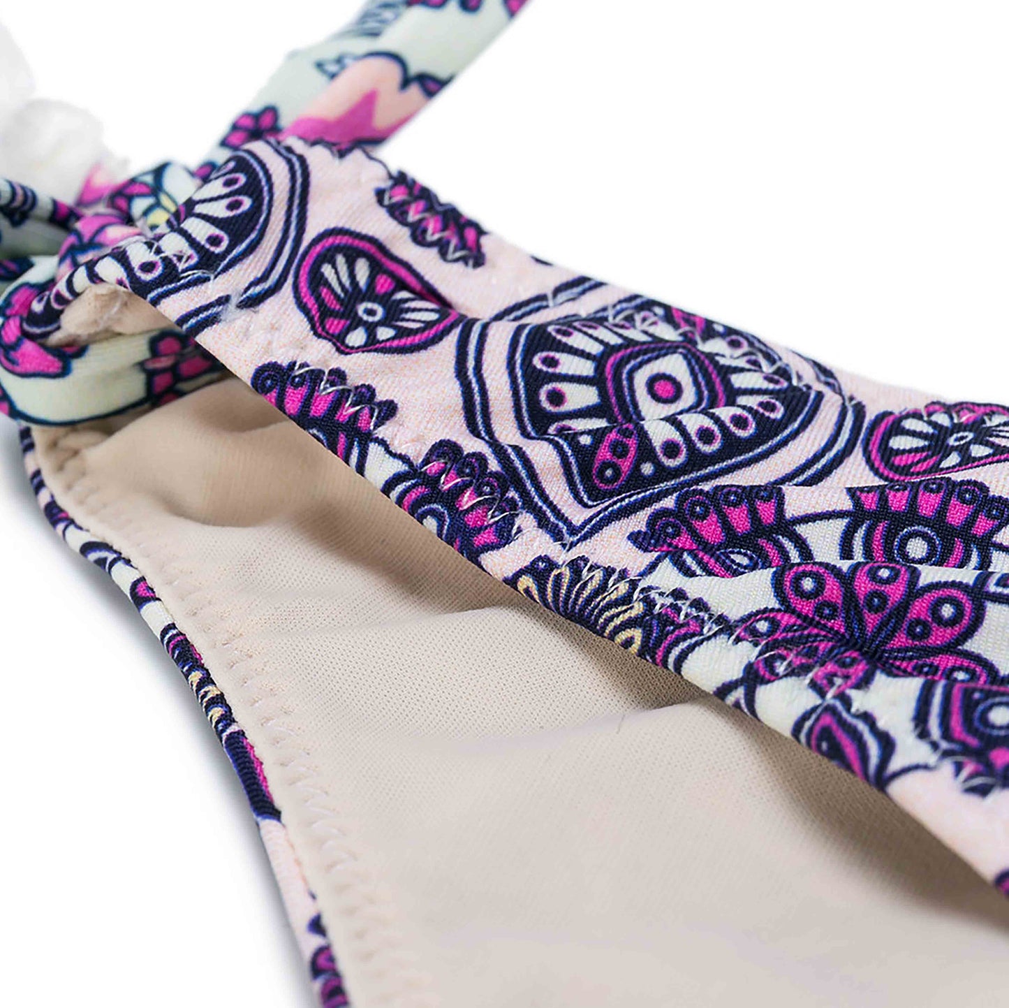 Pink gipsy print girl's bikini