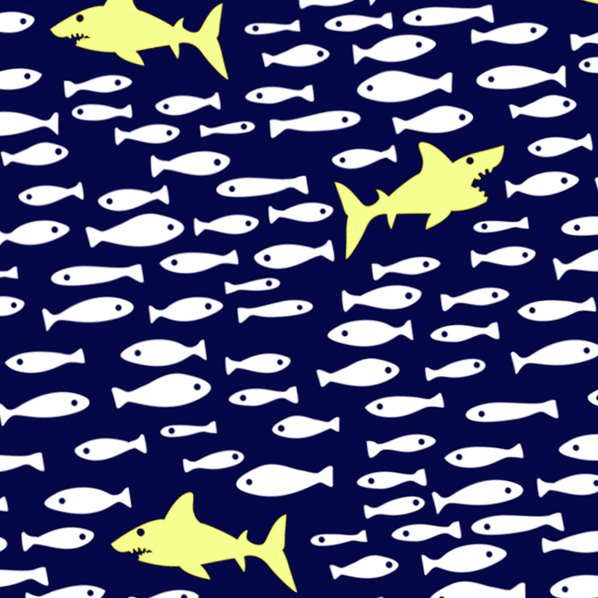 Boy swim shorts with sharks and fishes print - MC2 Saint Barth