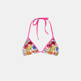 Woman triangle top with flower print