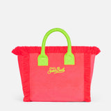 Fuchsiafarbene Frotteehandtasche von Colette mit Saint Barth-Logo