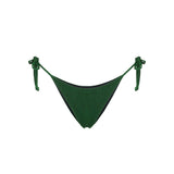 Woman green swim briefs