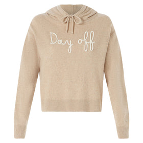 Woman cropped knit hoodie with Day Off embroidery - MC2 Saint Barth