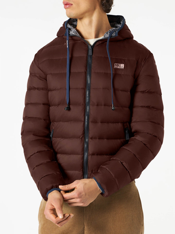 Man double face brown down jacket Courchevel - MC2 Saint Barth