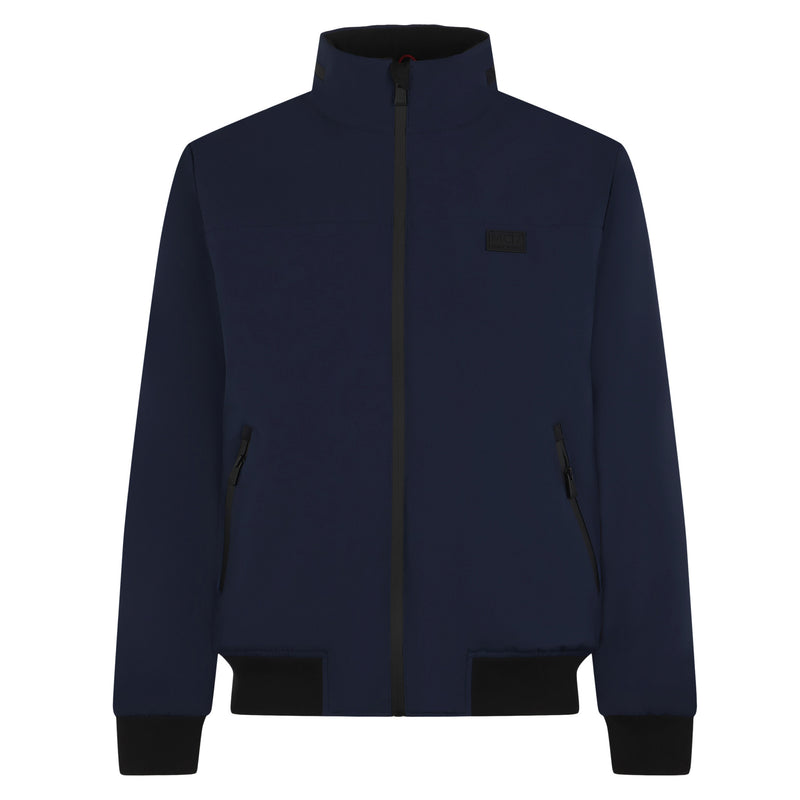 Bomber blu da uomo con fodera in sherpa