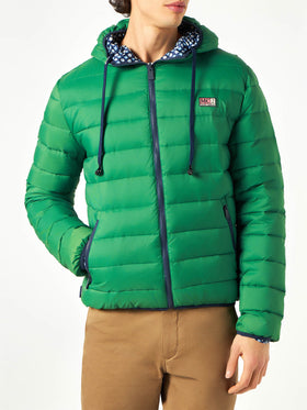 Man double face green down jacket Courchevel