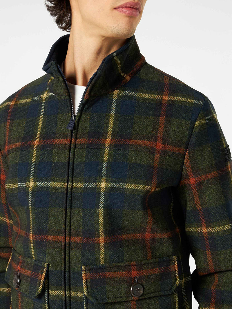 Giacca termica da uomo con stampa tartan