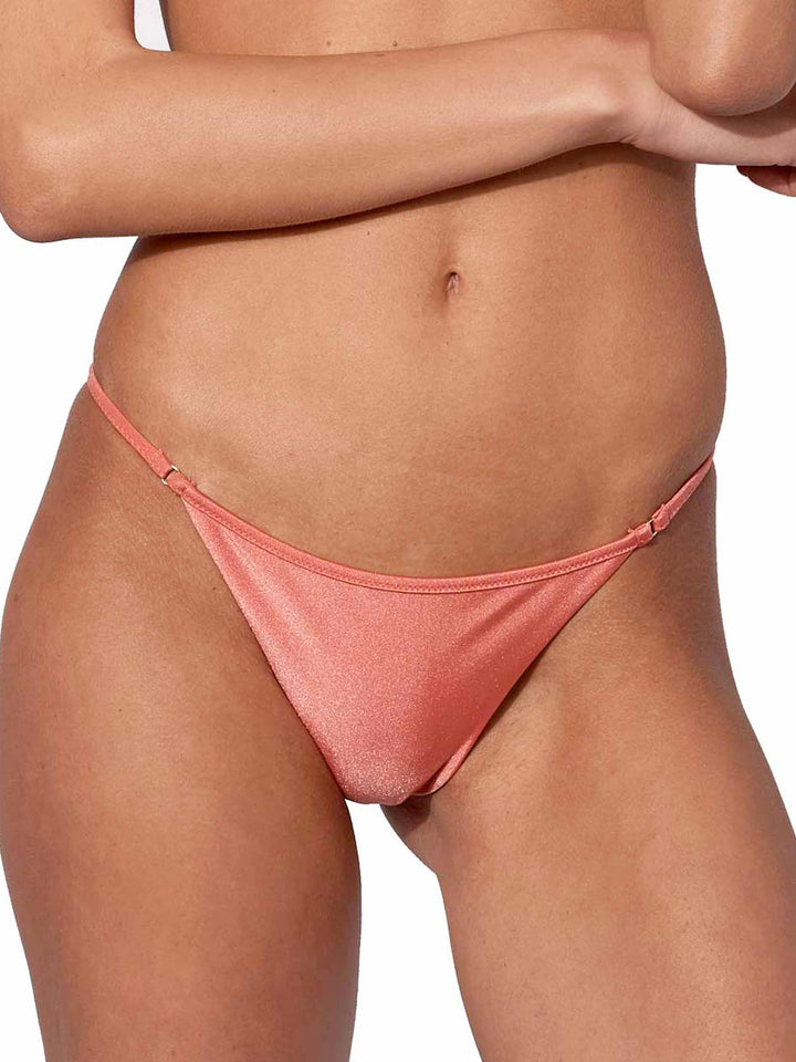 Woman peach pink cheeky swim briefs - MC2 Saint Barth