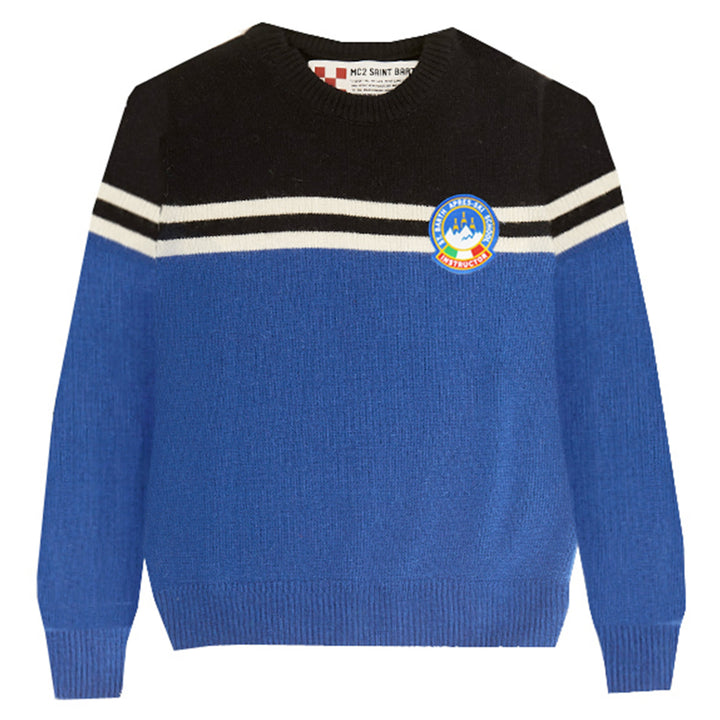 Maglia bluette da bambino con patch