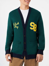 Strickjacke mit Aufnäher und St. Barth College-Stickerei