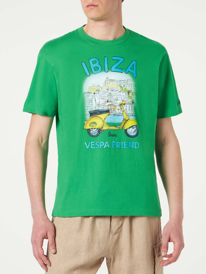 Man cotton t-shirt with Ibiza Vespa print | VESPA® SPECIAL EDITION