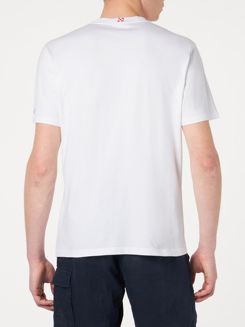 Man cotton t-shirt with embroidery | PORTOFINO DRY GIN SPECIAL EDITION