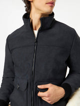 Man mélange black thermo jacket Byron