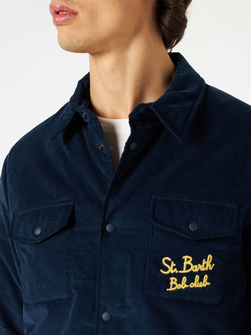 Overshirt Chalet with pocket and St. Barth Bob Club embroidery