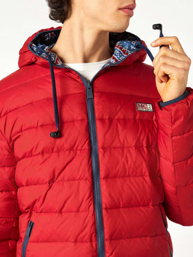 Rote Doubleface-Daunenjacke für Herren Courchevel