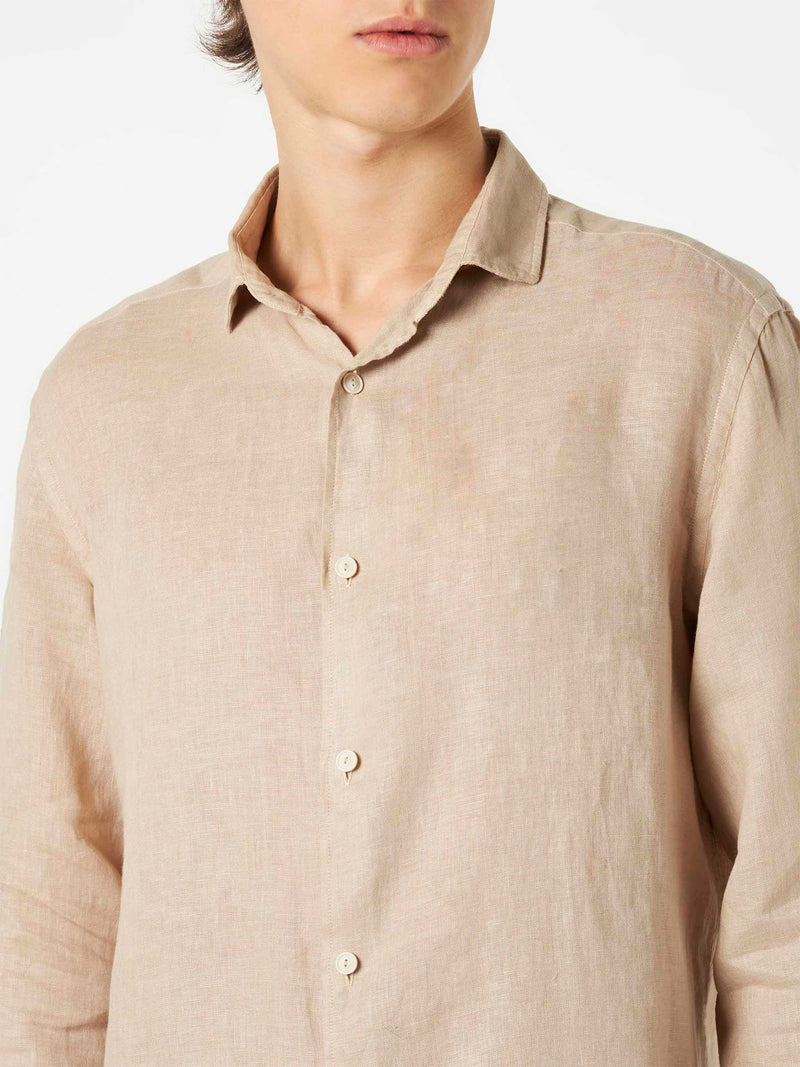 Camicia da uomo Pamplona in lino beige